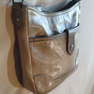 NWOT FRYE Melissa button crossbody antique/toasted marshmallow mushroom gray